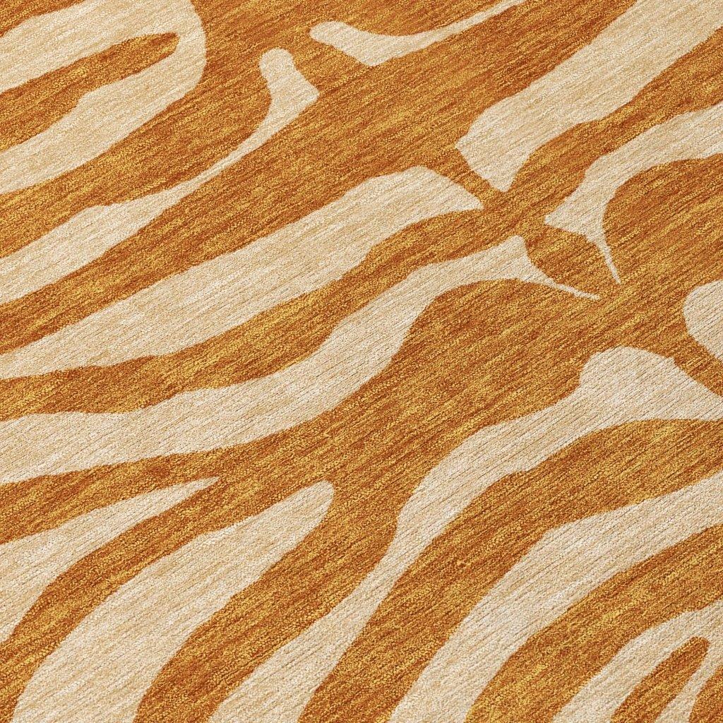 LOOMLAN Rugs Solstice Orange Washable Indoor-Outdoor Rug