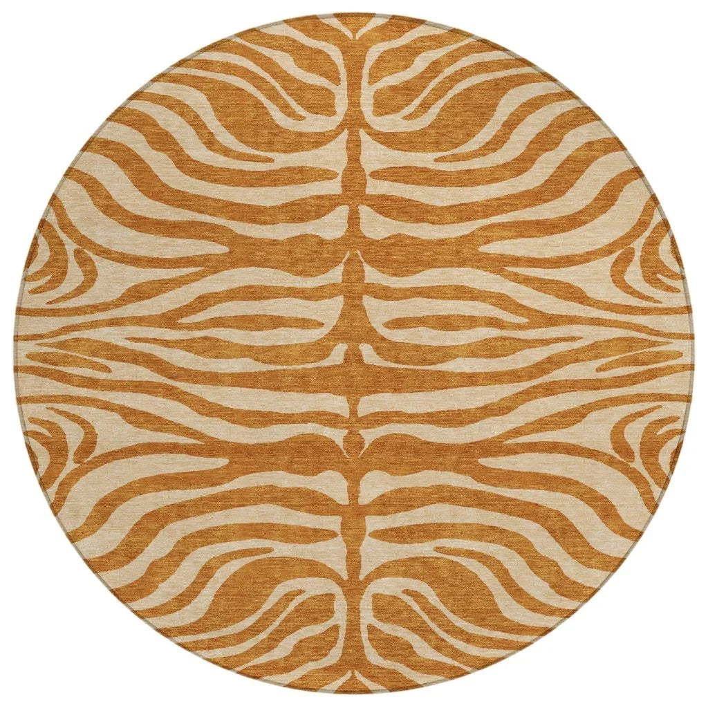 LOOMLAN Rugs Solstice Orange Washable Indoor-Outdoor Rug