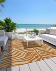 LOOMLAN Rugs Solstice Orange Washable Indoor-Outdoor Rug