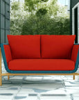 Solstice Outdoor Wicker Loveseat Deep Patio Furniture - LOOMLAN - Lloyd Flanders - Outdoor Sofas & Loveseats