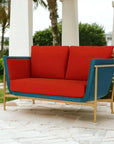 Solstice Outdoor Wicker Loveseat Deep Patio Furniture - LOOMLAN - Lloyd Flanders - Outdoor Sofas & Loveseats