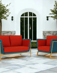 Solstice Outdoor Wicker Loveseat Deep Patio Furniture - LOOMLAN - Lloyd Flanders - Outdoor Sofas & Loveseats