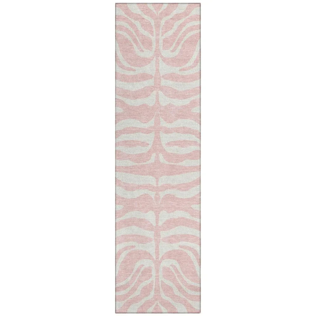 LOOMLAN Rugs Solstice Pink Washable Indoor-Outdoor Rug