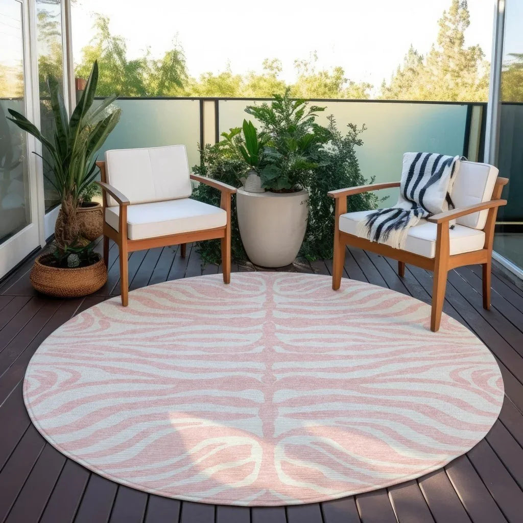 LOOMLAN Rugs Solstice Pink Washable Indoor-Outdoor Rug