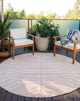 LOOMLAN Rugs Solstice Pink Washable Indoor-Outdoor Rug