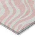 LOOMLAN Rugs Solstice Pink Washable Indoor-Outdoor Rug