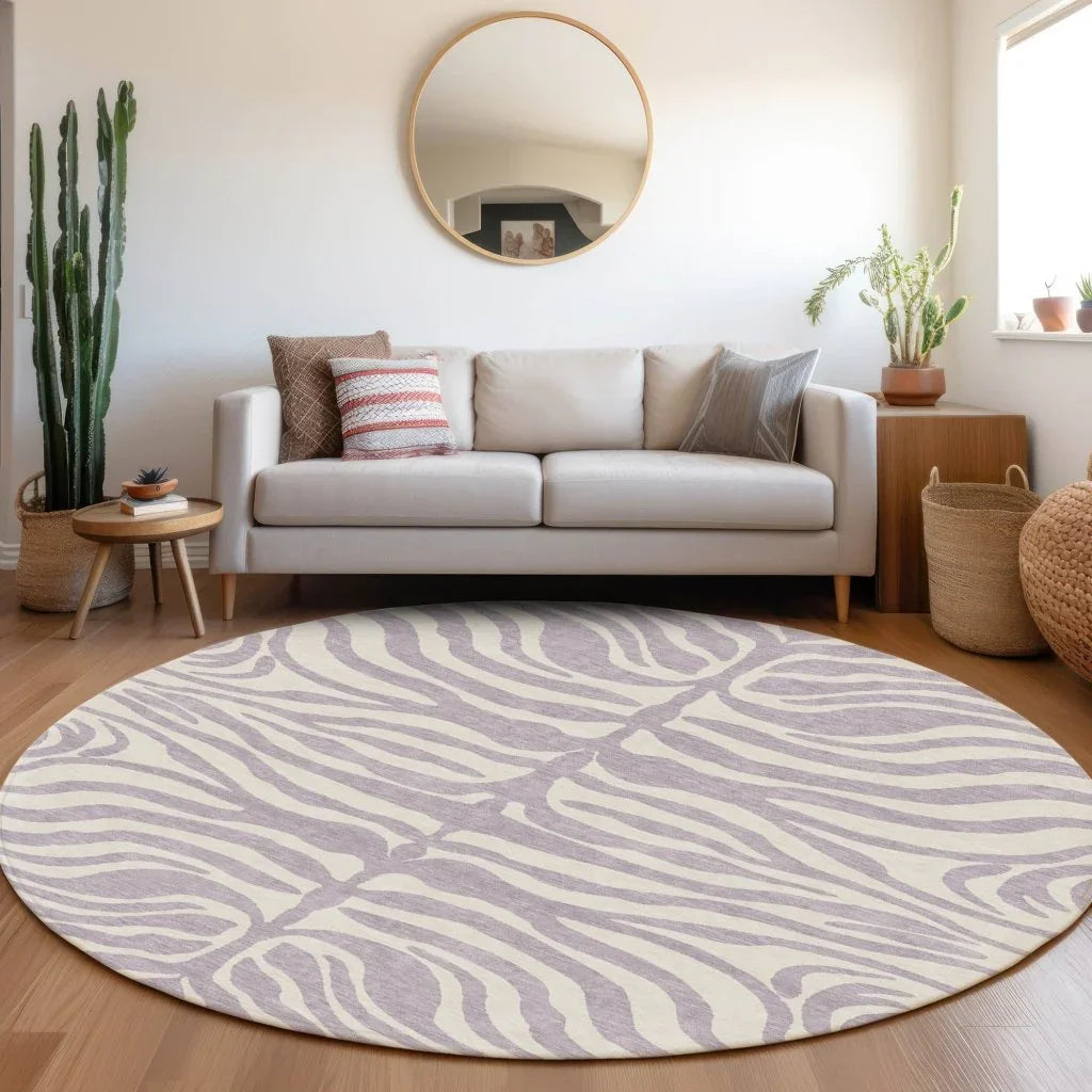 LOOMLAN Rugs Solstice Purple Washable Indoor-Outdoor Rug