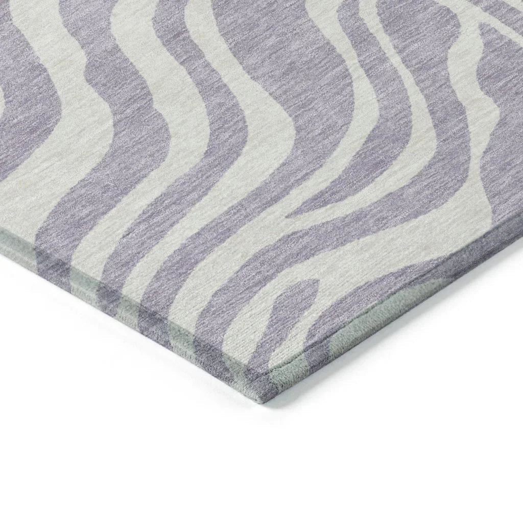 LOOMLAN Rugs Solstice Purple Washable Indoor-Outdoor Rug