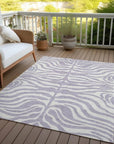 LOOMLAN Rugs Solstice Purple Washable Indoor-Outdoor Rug