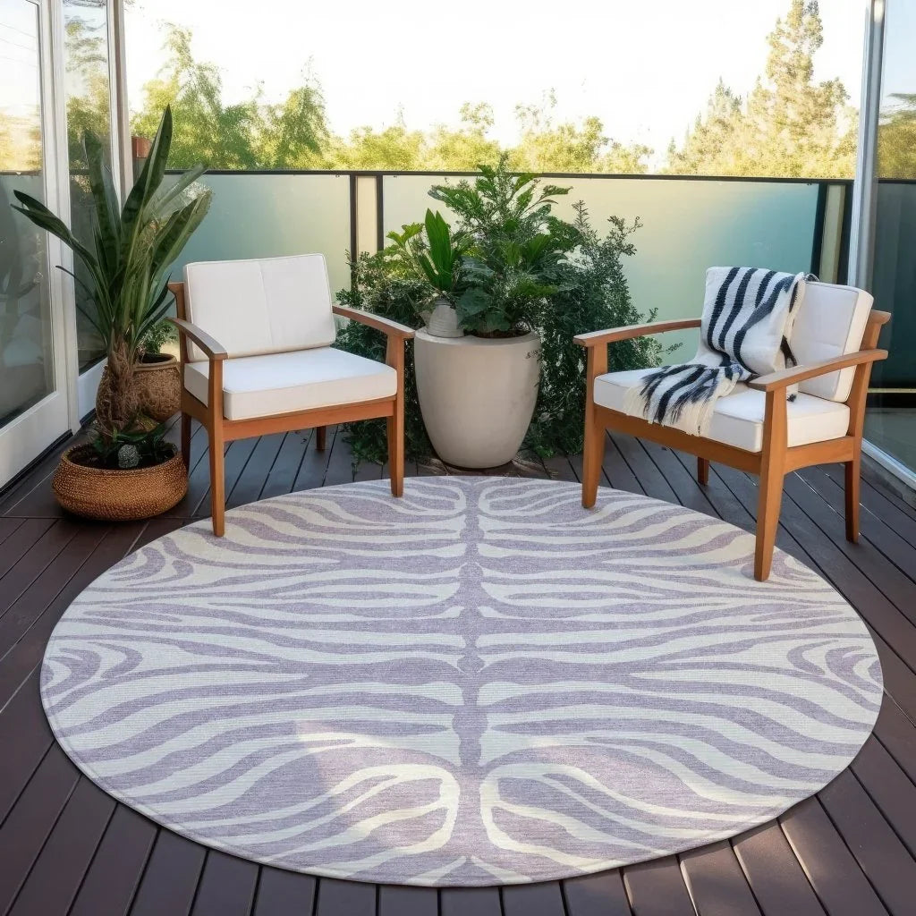 LOOMLAN Rugs Solstice Purple Washable Indoor-Outdoor Rug