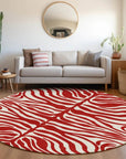 LOOMLAN Rugs Solstice Red Washable Indoor-Outdoor Rug