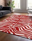 LOOMLAN Rugs Solstice Red Washable Indoor-Outdoor Rug