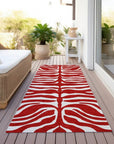 LOOMLAN Rugs Solstice Red Washable Indoor-Outdoor Rug
