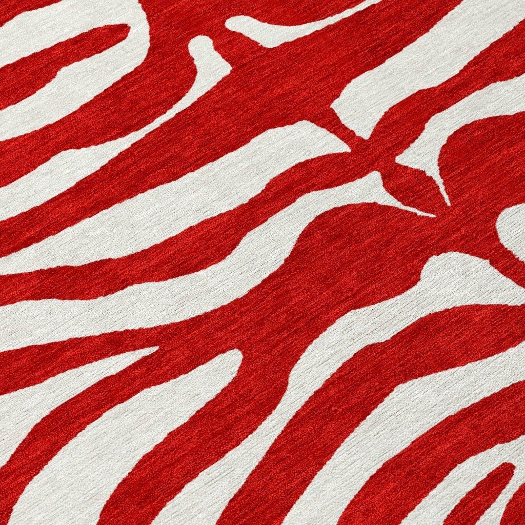 LOOMLAN Rugs Solstice Red Washable Indoor-Outdoor Rug