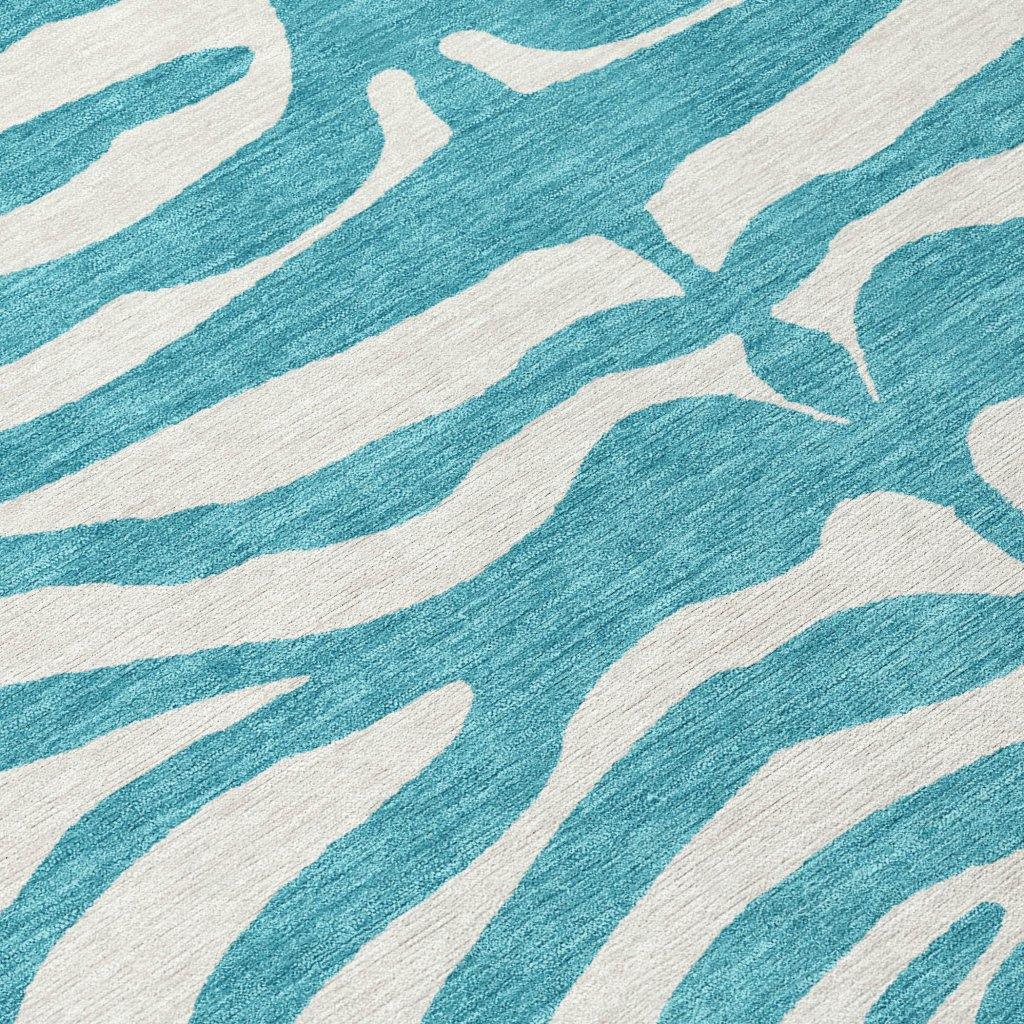 Solstice Teal Washable Indoor - Outdoor Rug - LOOMLAN - LOOMLAN Rugs - Outdoor Rugs