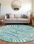 Solstice Teal Washable Indoor - Outdoor Rug - LOOMLAN - LOOMLAN Rugs - Outdoor Rugs