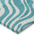 Solstice Teal Washable Indoor - Outdoor Rug - LOOMLAN - LOOMLAN Rugs - Outdoor Rugs