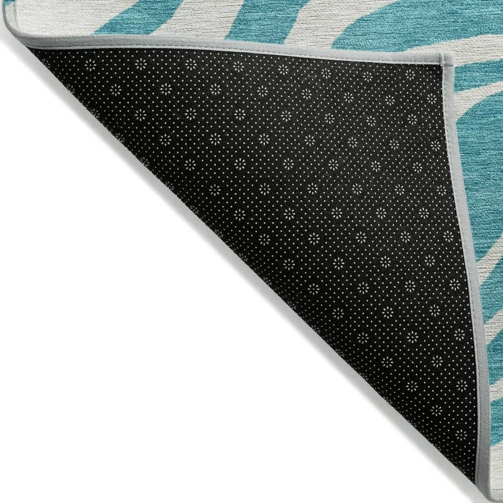 Solstice Teal Washable Indoor - Outdoor Rug - LOOMLAN - LOOMLAN Rugs - Outdoor Rugs