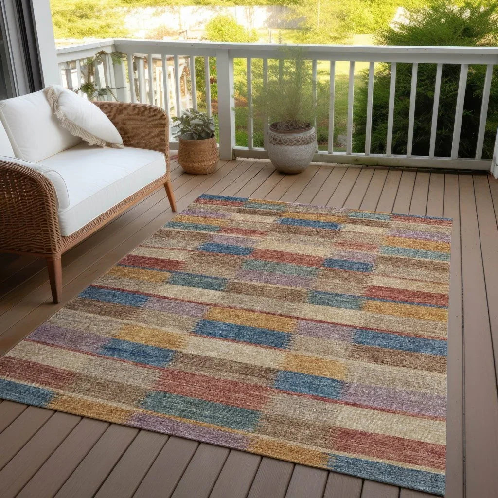 LOOMLAN Rugs Solvia Beige Washable Indoor-Outdoor Rug