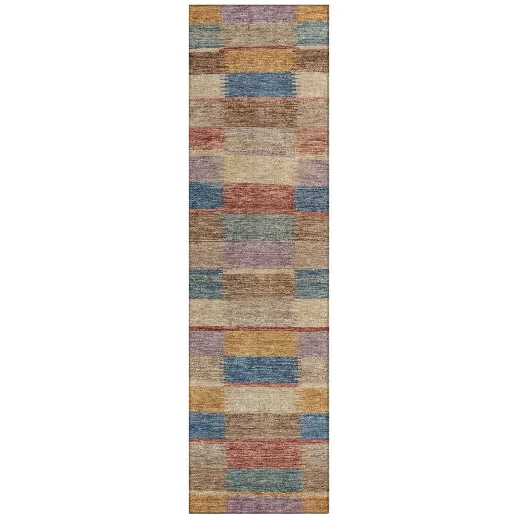 LOOMLAN Rugs Solvia Beige Washable Indoor-Outdoor Rug