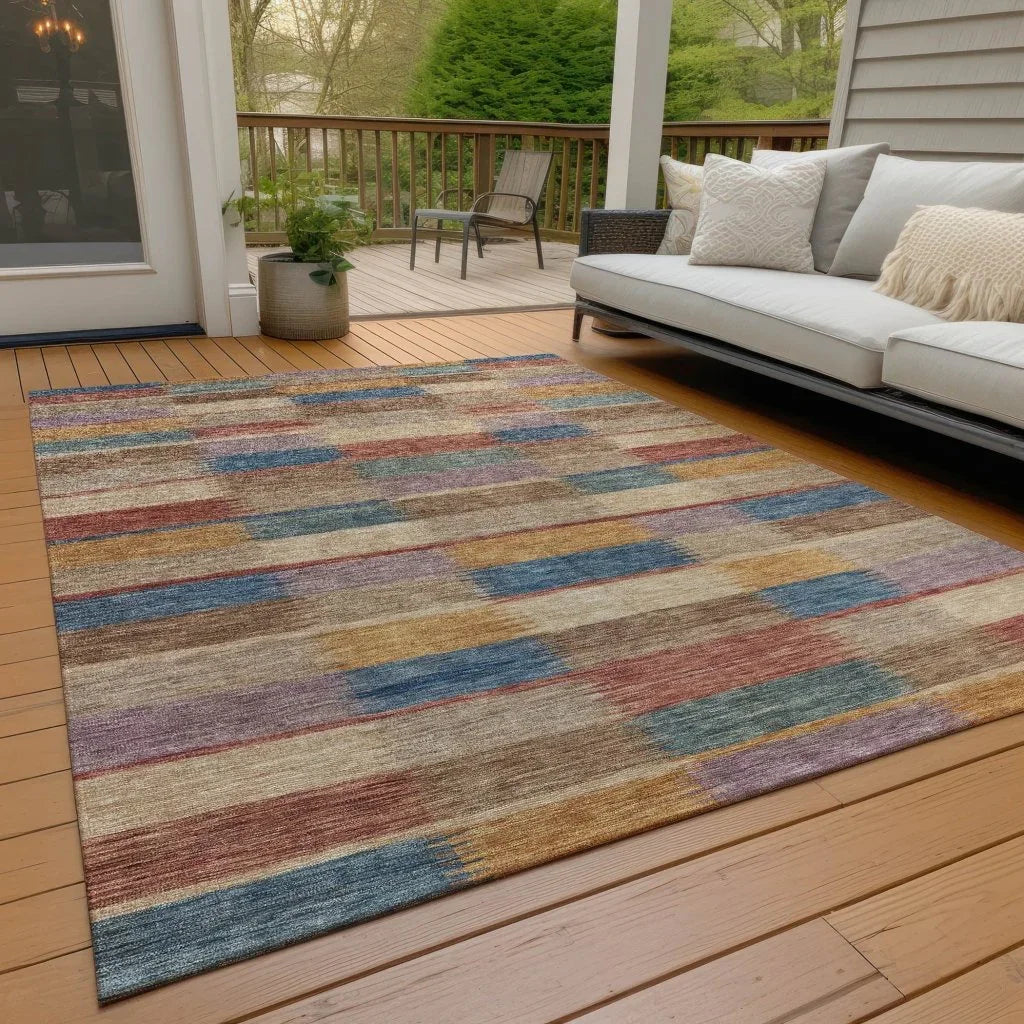 LOOMLAN Rugs Solvia Beige Washable Indoor-Outdoor Rug