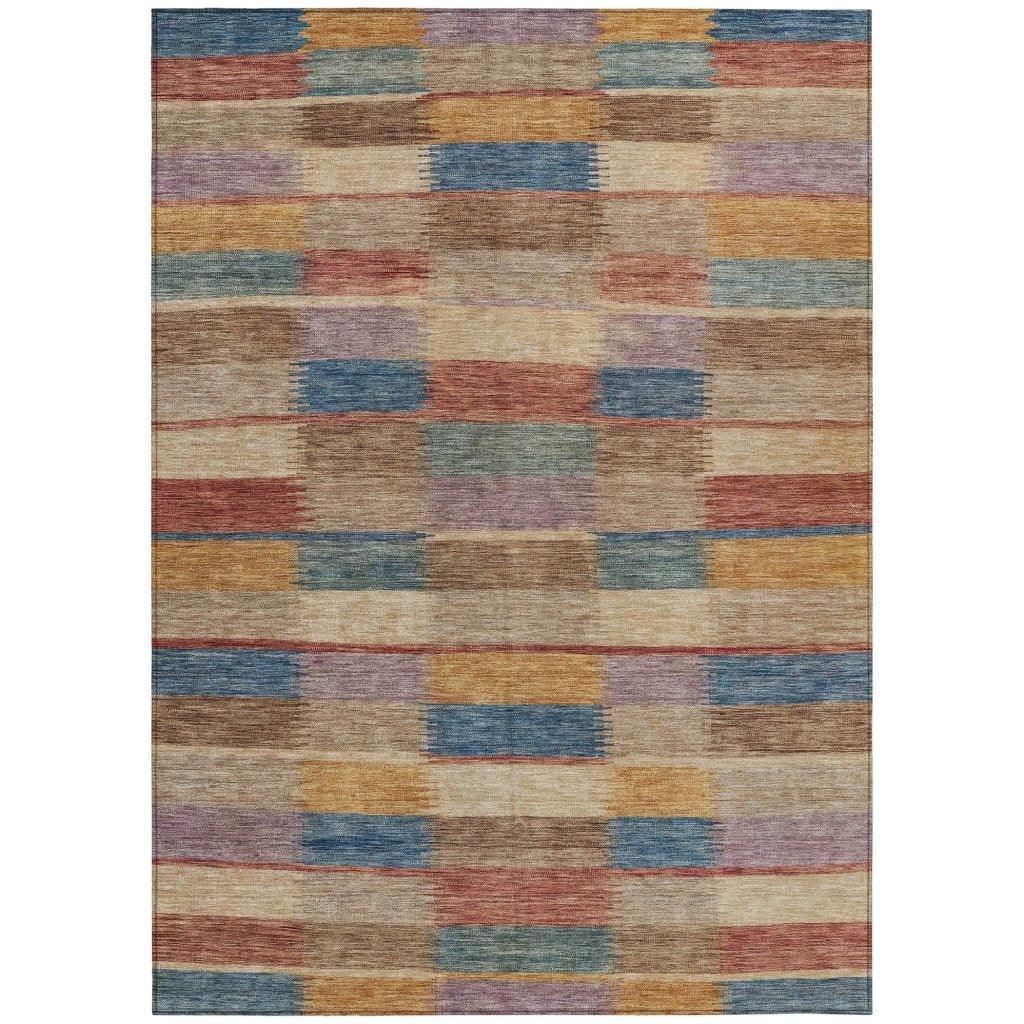 LOOMLAN Rugs Solvia Beige Washable Indoor-Outdoor Rug