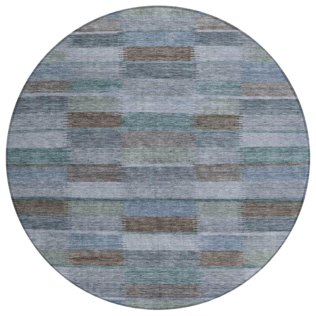 LOOMLAN Rugs Solvia Blue Washable Indoor-Outdoor Rug