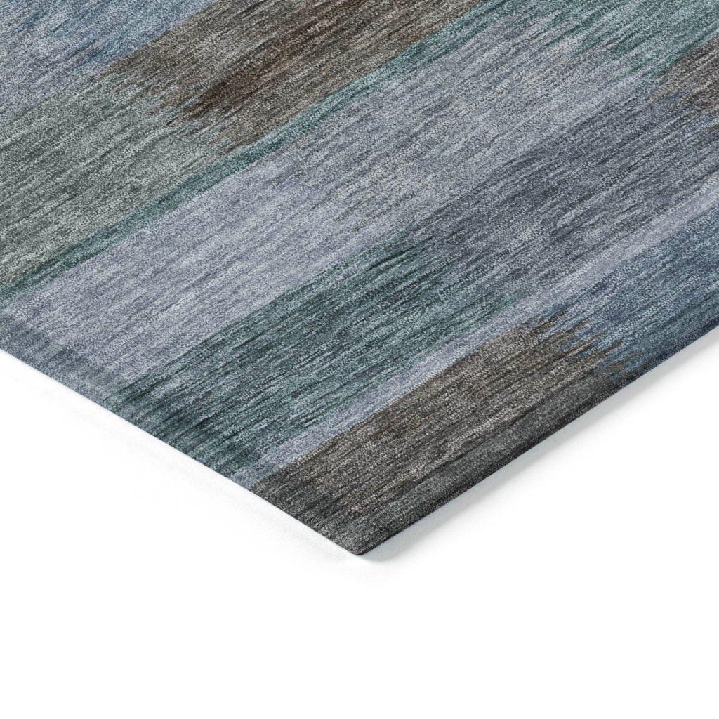 LOOMLAN Rugs Solvia Blue Washable Indoor-Outdoor Rug