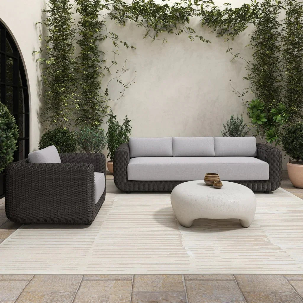 Soma Wicker Aluminum Outdoor Accent Chair - LOOMLAN - Moe's Home - Outdoor Accent Chairs