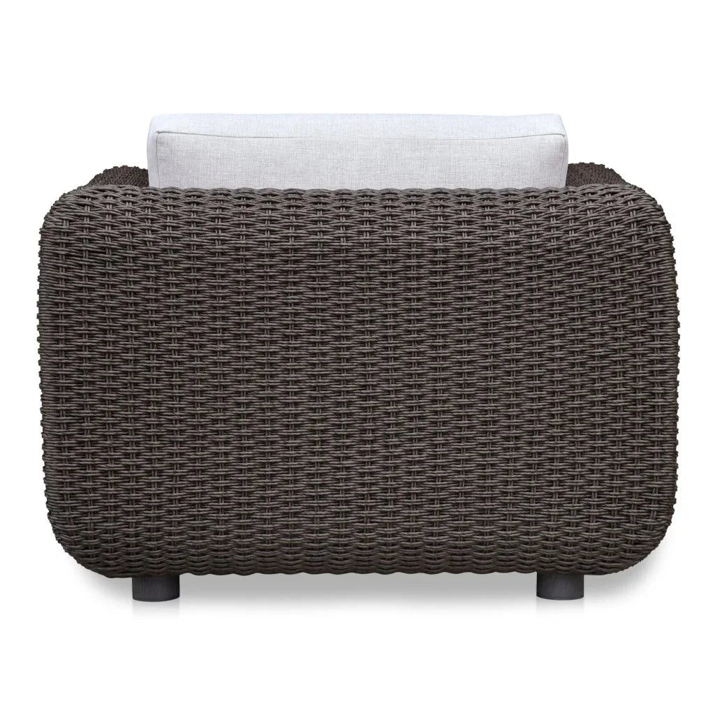 Soma Wicker Aluminum Outdoor Accent Chair - LOOMLAN - Moe's Home - Outdoor Accent Chairs