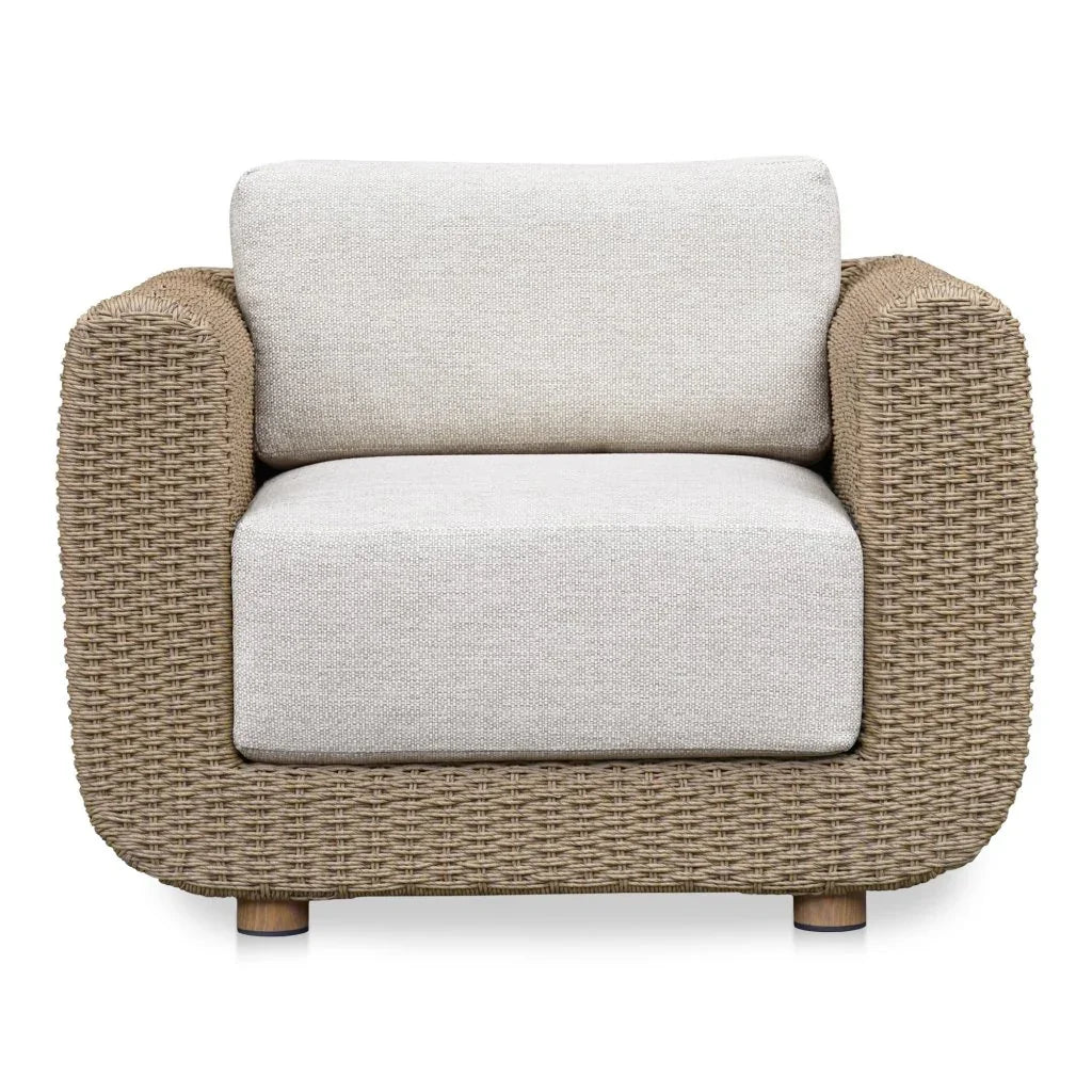 Soma Wicker Aluminum Outdoor Accent Chair - LOOMLAN - Moe&#39;s Home - Outdoor Accent Chairs