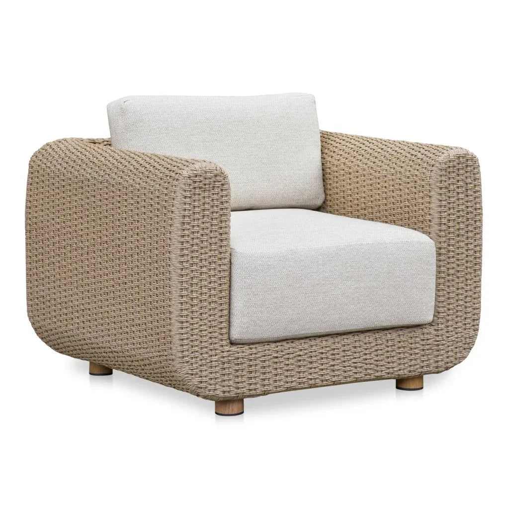 Soma Wicker Aluminum Outdoor Accent Chair - LOOMLAN - Moe's Home - Outdoor Accent Chairs