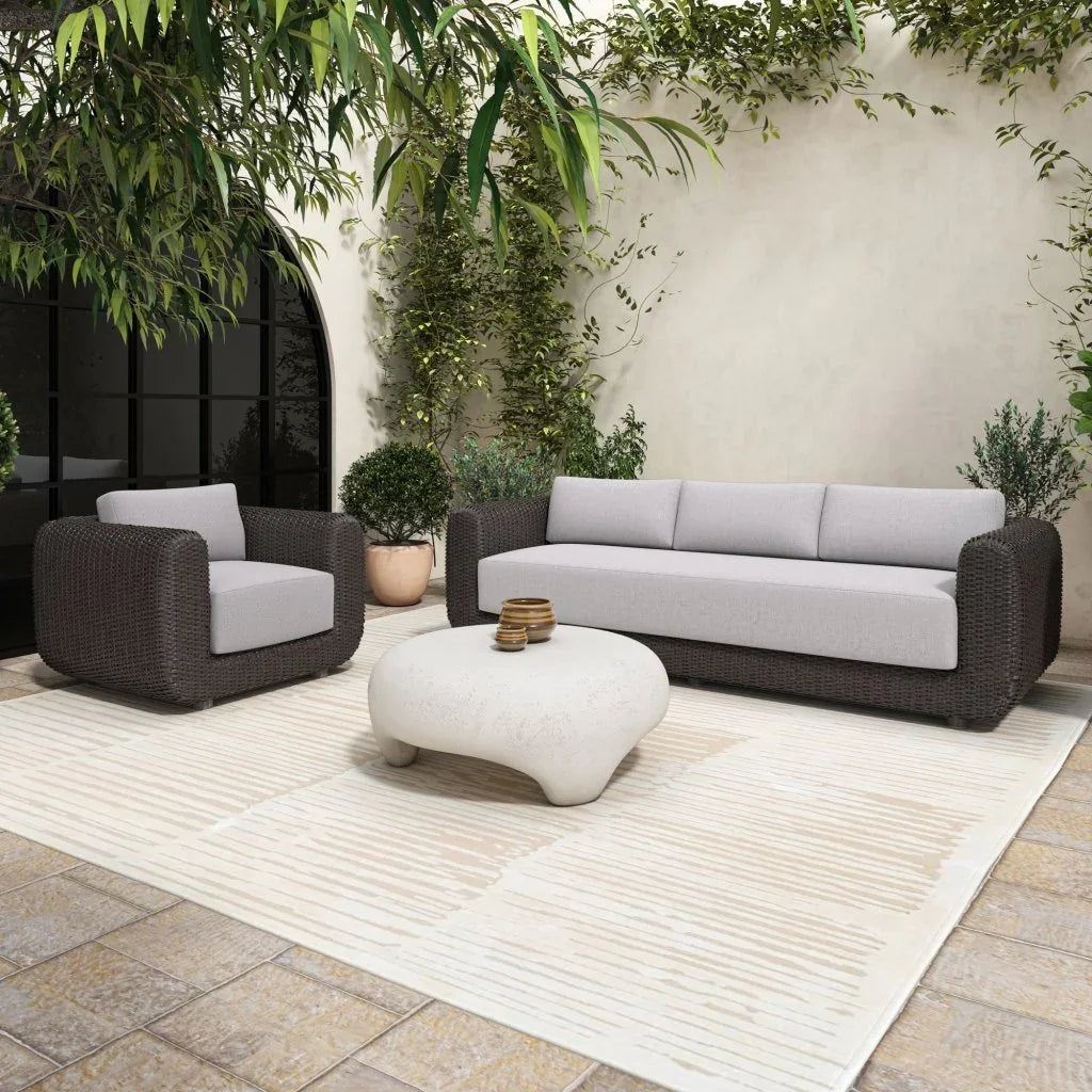 Soma Wicker Aluminum Outdoor Accent Chair - LOOMLAN - Moe's Home - Outdoor Accent Chairs