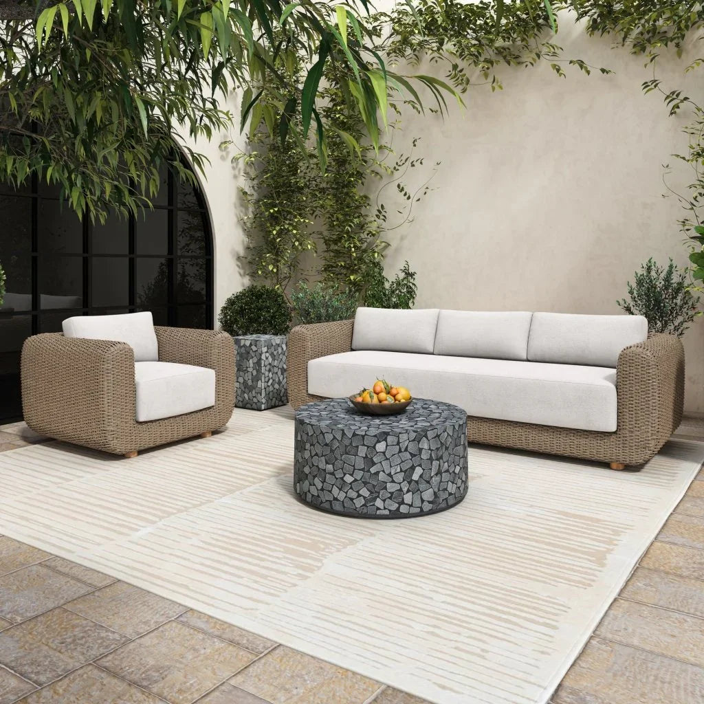 Soma Wicker Aluminum Outdoor Accent Chair - LOOMLAN - Moe&#39;s Home - Outdoor Accent Chairs