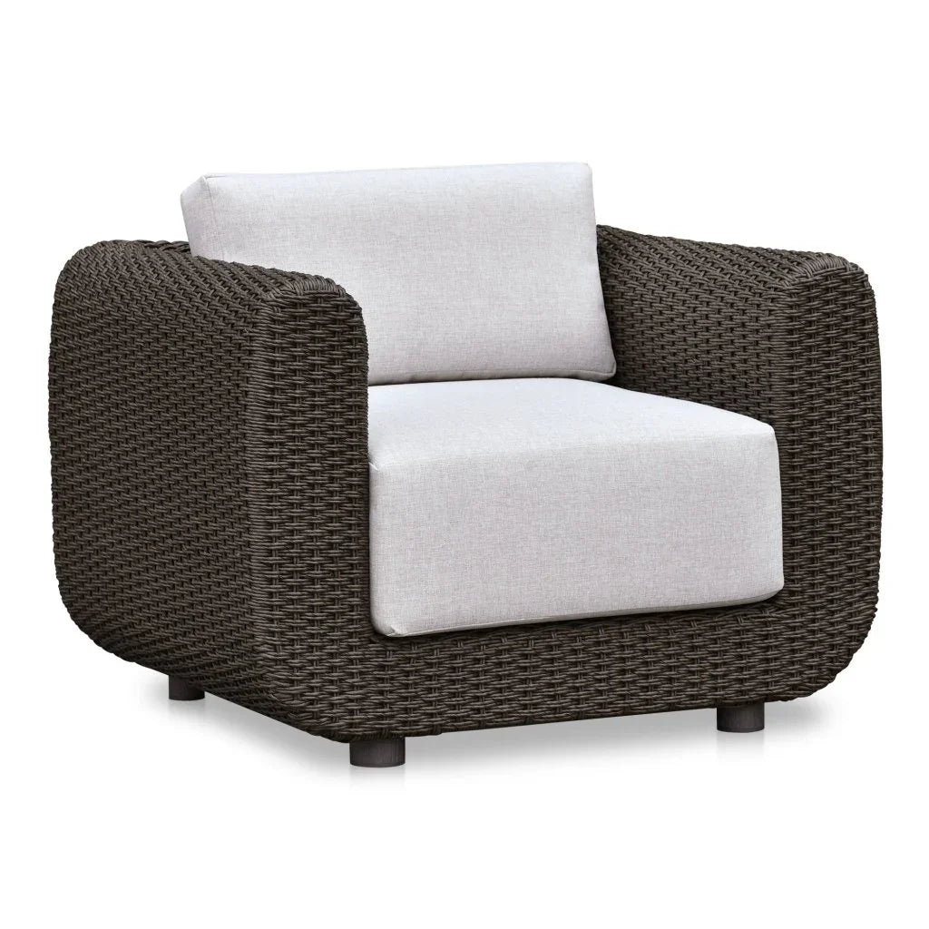 Soma Wicker Aluminum Outdoor Accent Chair - LOOMLAN - Moe's Home - Outdoor Accent Chairs