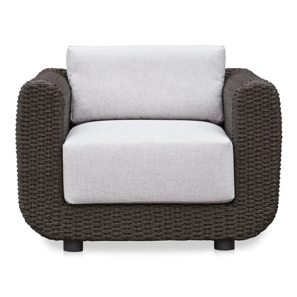 Soma Wicker Aluminum Outdoor Accent Chair - LOOMLAN - Moe's Home - Outdoor Accent Chairs