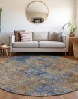 LOOMLAN Rugs Sonata Blue Washable Indoor-Outdoor Rug