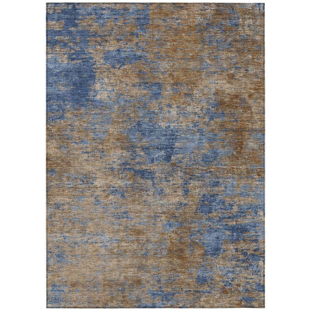 LOOMLAN Rugs Sonata Blue Washable Indoor-Outdoor Rug