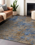 LOOMLAN Rugs Sonata Blue Washable Indoor-Outdoor Rug