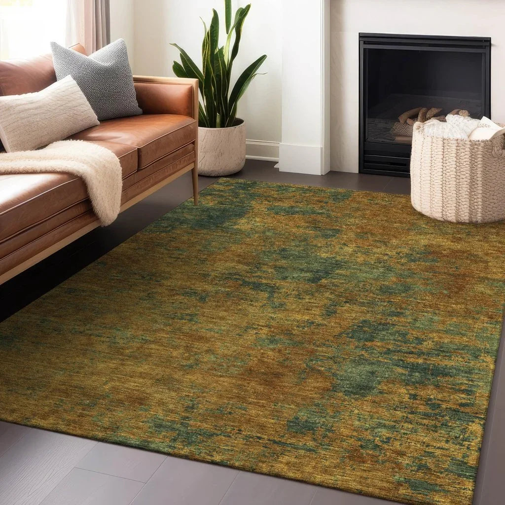 LOOMLAN Rugs Sonata Orange Washable Indoor-Outdoor Rug
