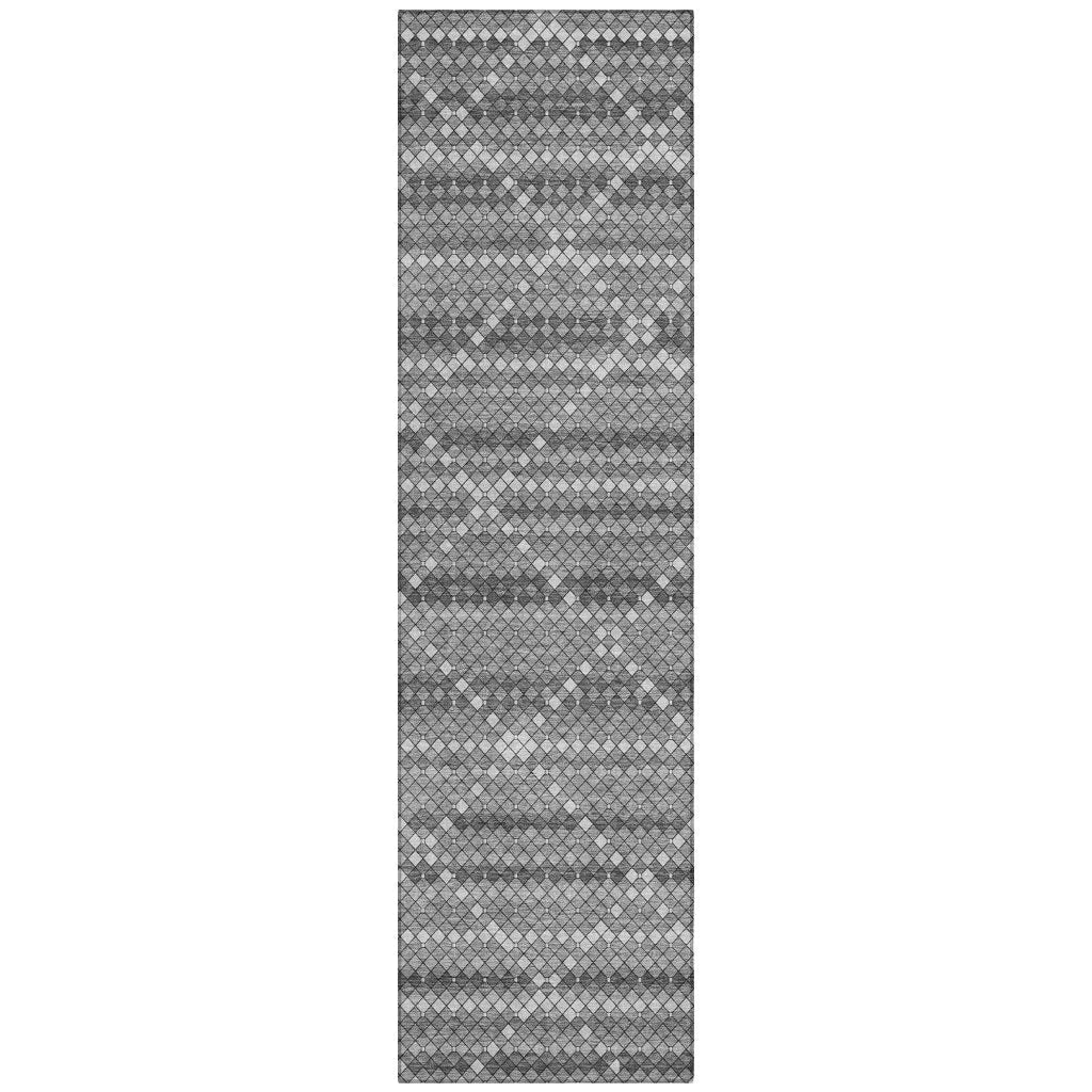 LOOMLAN Rugs Sonatia Gray Washable Indoor-Outdoor Rug