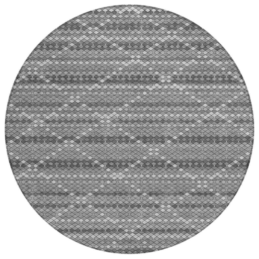 LOOMLAN Rugs Sonatia Gray Washable Indoor-Outdoor Rug