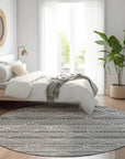 LOOMLAN Rugs Sonatia Gray Washable Indoor-Outdoor Rug