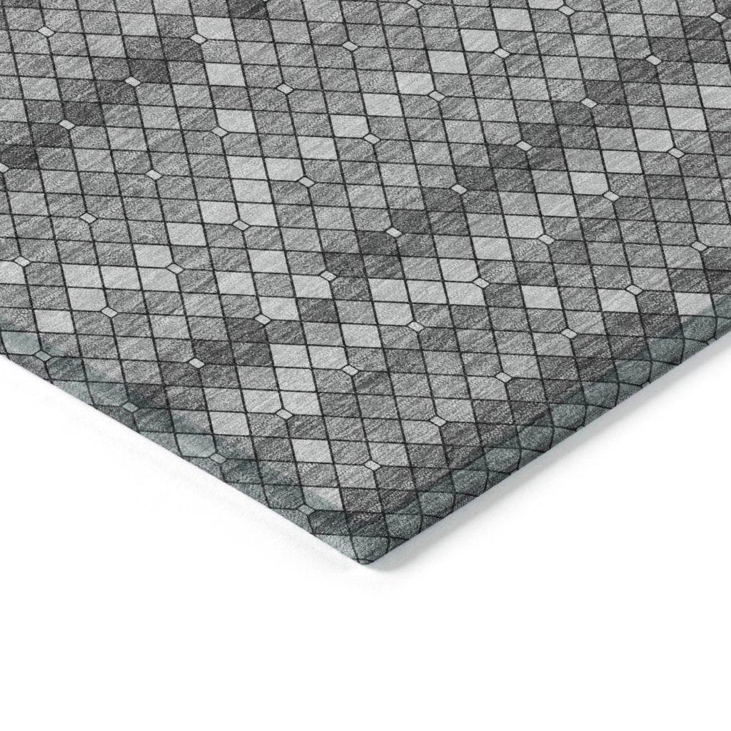 LOOMLAN Rugs Sonatia Gray Washable Indoor-Outdoor Rug