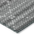 LOOMLAN Rugs Sonatia Gray Washable Indoor-Outdoor Rug
