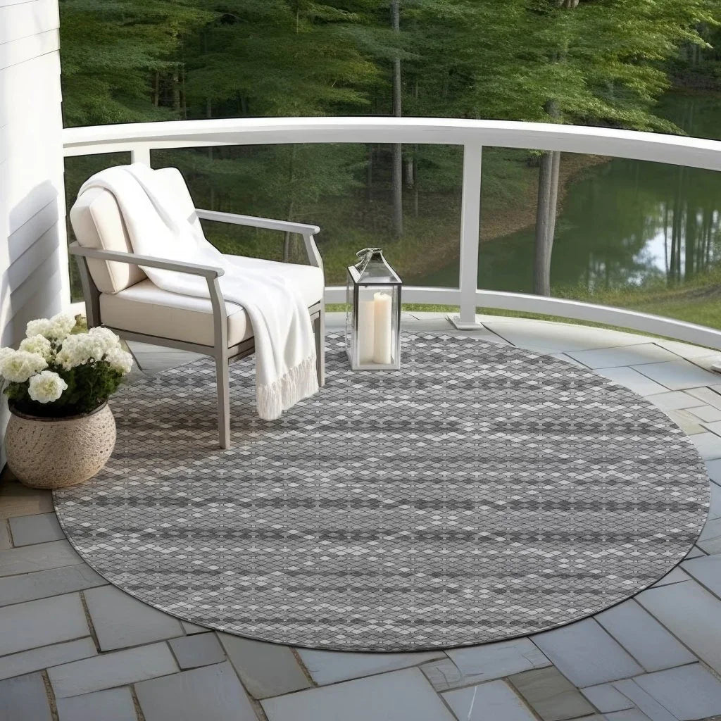 LOOMLAN Rugs Sonatia Gray Washable Indoor-Outdoor Rug