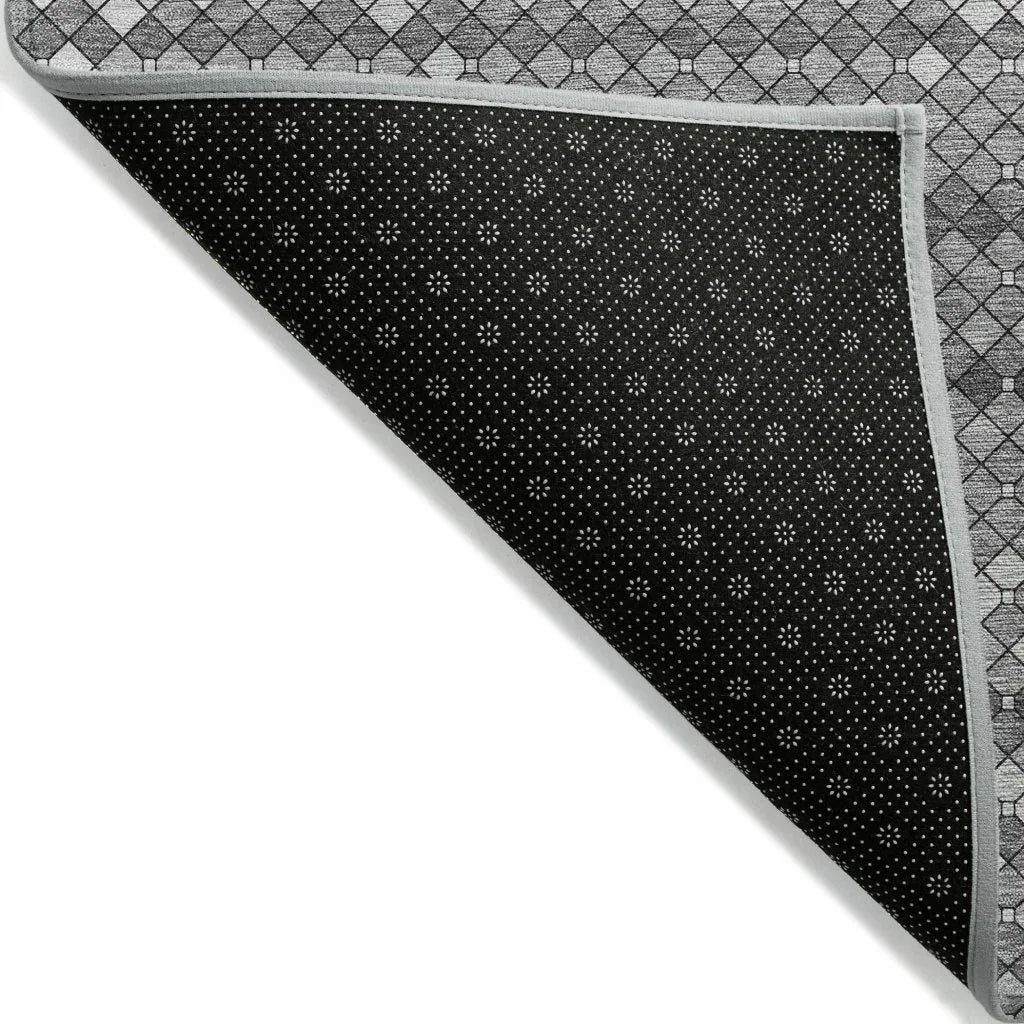 LOOMLAN Rugs Sonatia Gray Washable Indoor-Outdoor Rug