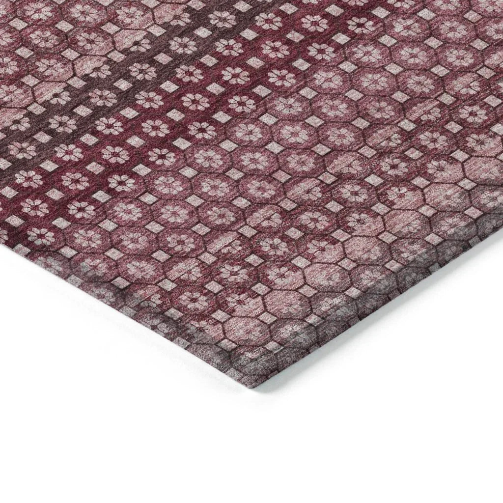 LOOMLAN Rugs Sonava Red Washable Indoor-Outdoor Rug