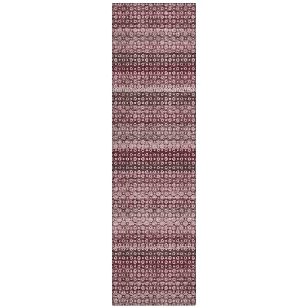 LOOMLAN Rugs Sonava Red Washable Indoor-Outdoor Rug