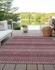 LOOMLAN Rugs Sonava Red Washable Indoor-Outdoor Rug